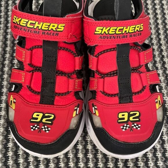 Skechers S-Lights: Thermo-Flash - Hydro-Flare red light up sandal kids size 2 - Picture 4 of 11